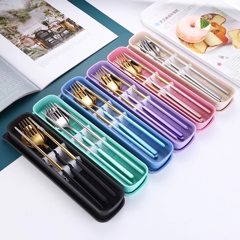 Stainless Steel 4-in-1 Cutlery Set 不锈钢4合1餐具套装