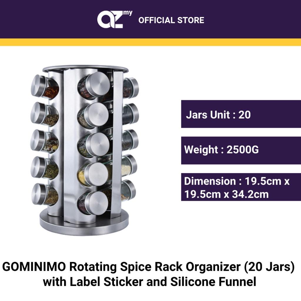 Gominimo Rotating Spice Rack Organizer (20 Jars) Gominimo 旋转式调料收纳架 (20瓶) –