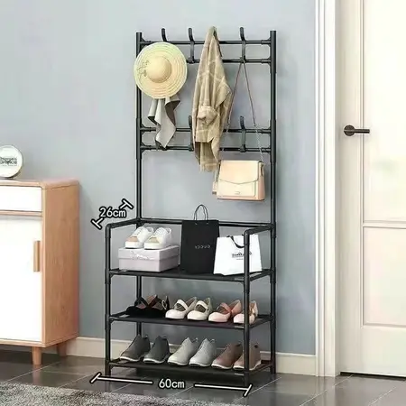 Hat Clothes Hanger Shoe Rack Storage Hanging Shelf 多功能挂式收纳架