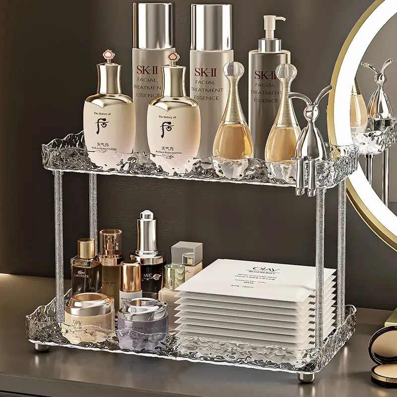 (Double Layer) Transparent Acrylic Storage Rack with Rabbit 亚克力收纳架